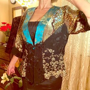 Vintage looking japanese short kimono jacket